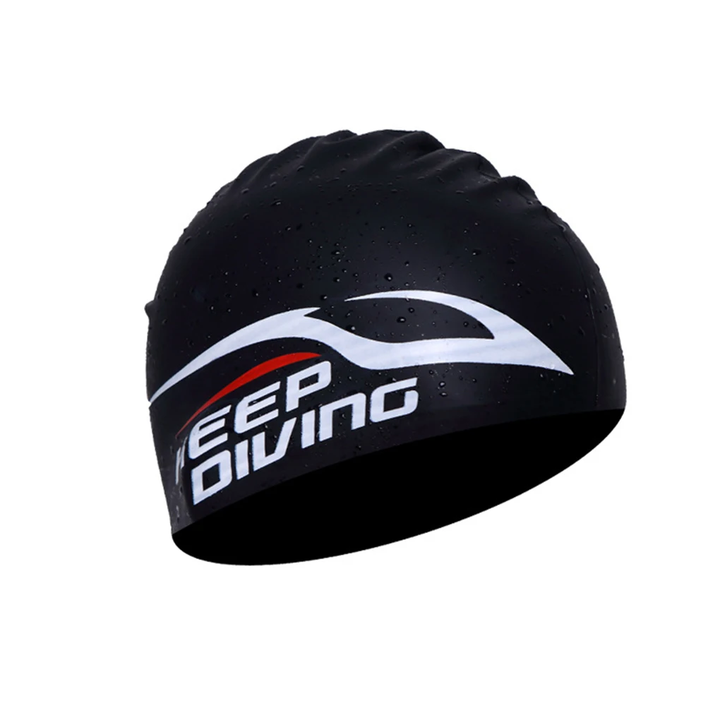 

Уличная эластичная шапка для плавания для погружения внутри помещений, водонепроницаемая шапка свободного размера, шапка для бассейна, однотонная, белая, для спорта на водной основе