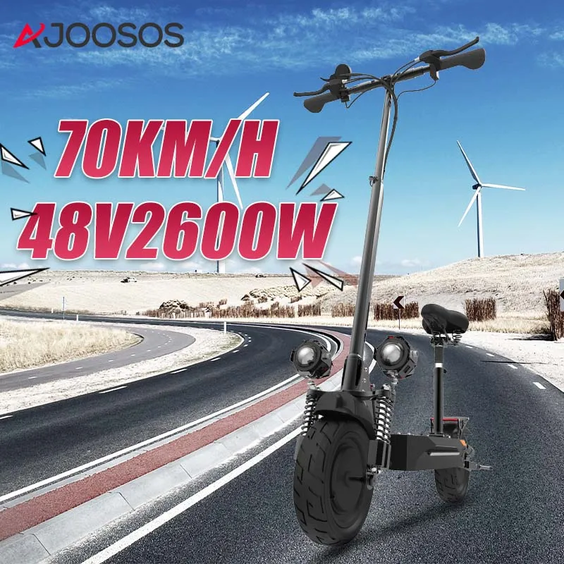 

Commuting Electric Scooter 70KM Range 48V 18/20AH Lithium Battery 3-Speed Mode Electric Scooters Adults 2600w 48v Motor Seat