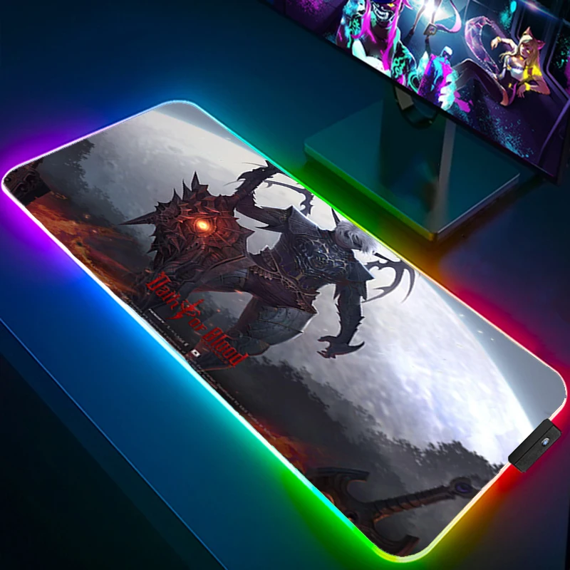 

RGB Mouse Pad Mats Gaming Mat Laptops Lineage 2 Gamer Carpet Keyboard Backlit Hot Wired Desk Computer Pads Xxl Laptop Anime Xxxl