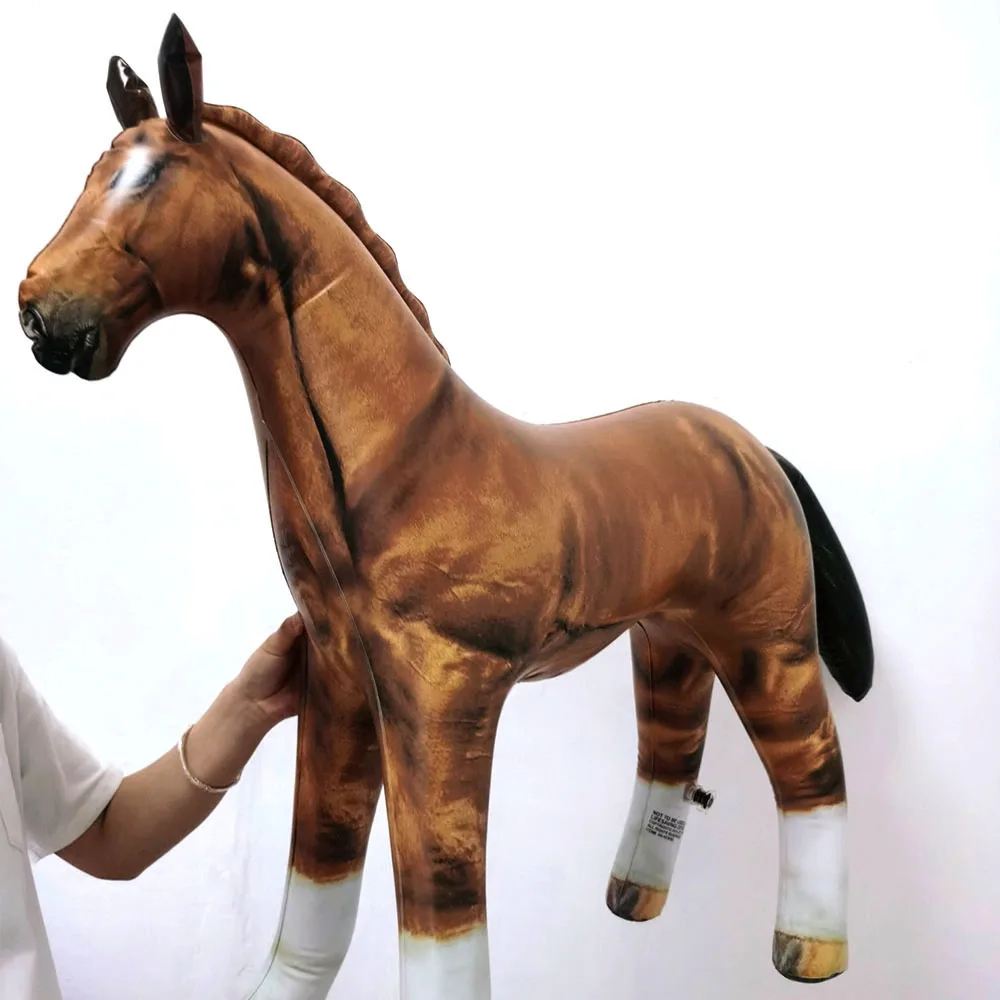 31inch Jumbo Inflatable Horse Balloon Toy Pool Party Decors Inflatable Farm Animal Western Cowboy Farm Birthday Party Supplies