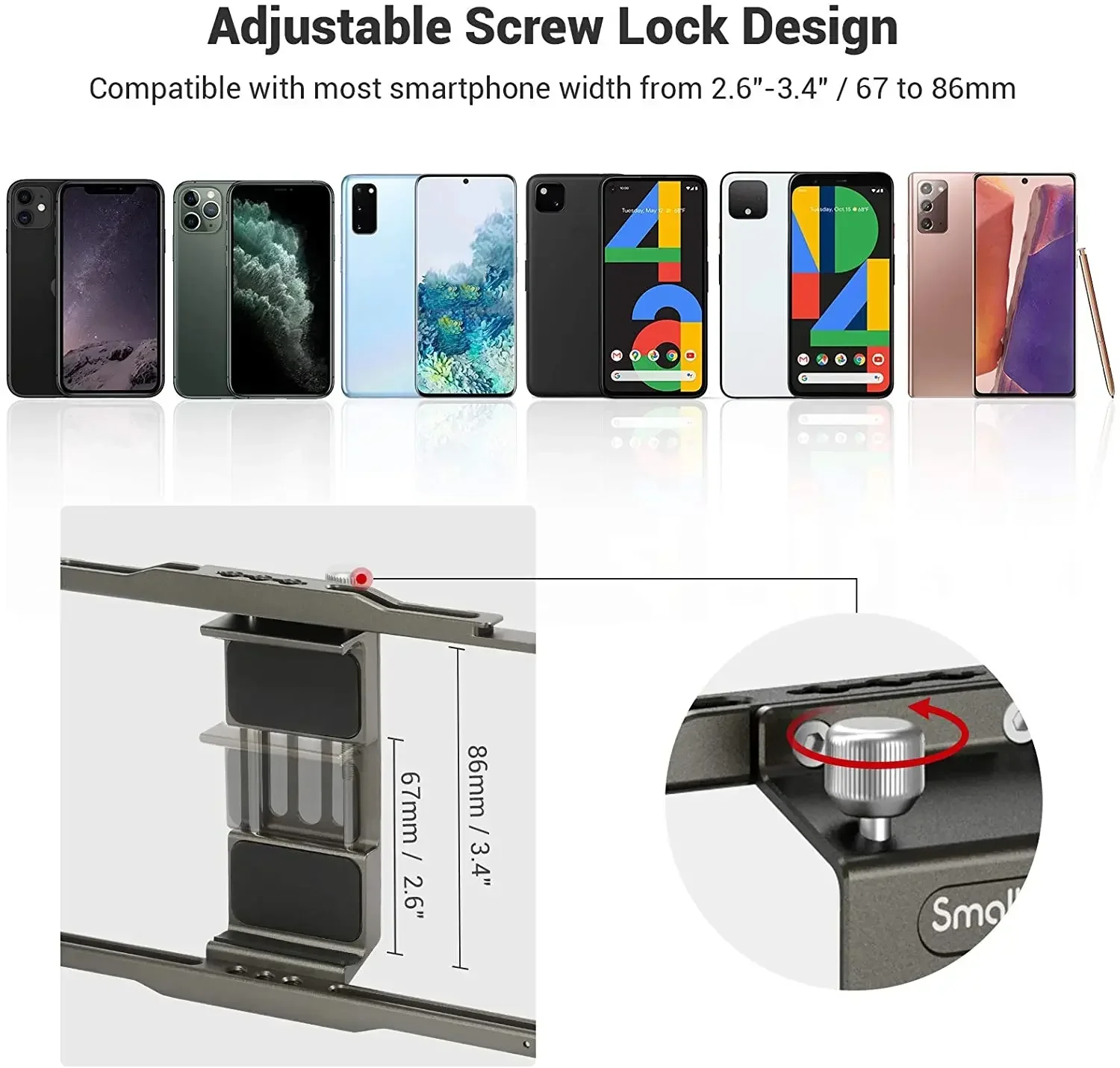 Новинка SmallRig универсальная стандартная клетка для IPhone 1415Pro Max Sartphone корпус