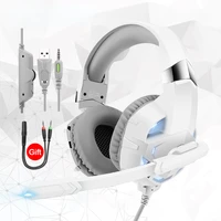 2022 home desktop deep bass gamer headset noise cancelling mic white led light 3 5mm usb wired headphones for ps4ps5xbox