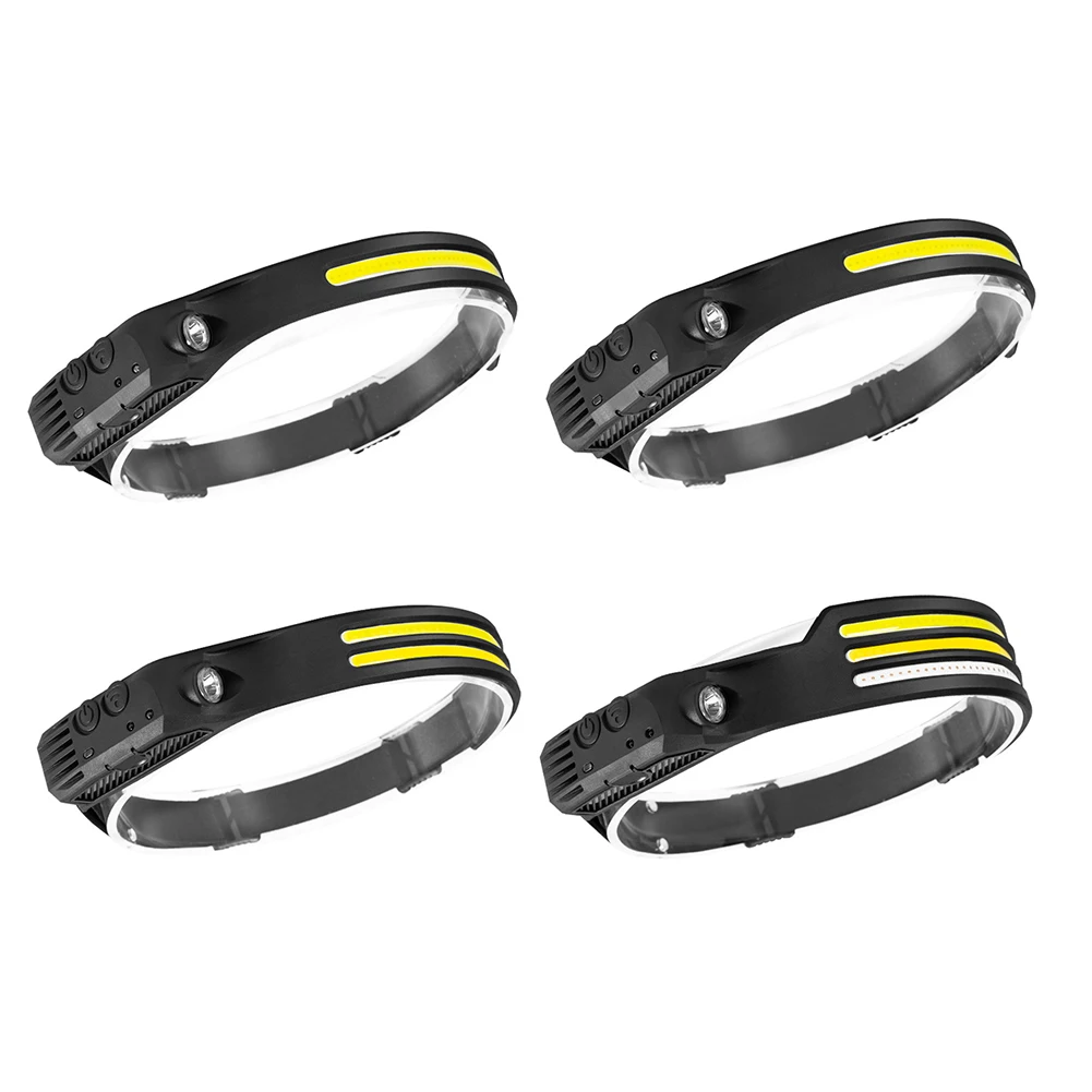 

COB LED Headlamp Sensor Headlight Flashlight USB Rechargeable Head Lamp Torch for Outdoor Safety Survival Light