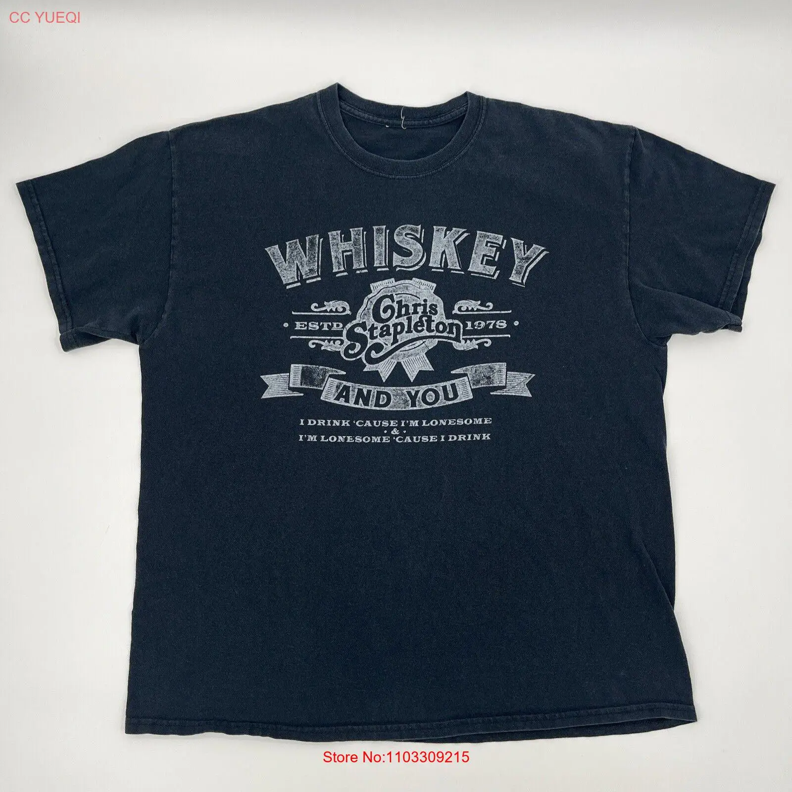 Футболка с изображением Криса степлена-виски и вы-мужские XL - VGUC