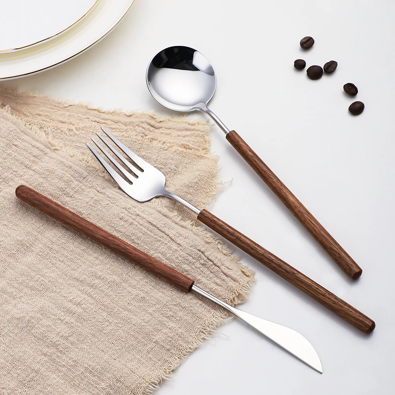 Винтажная столовая посуда из нержавеющей стали 304 для кухни столовые приборы