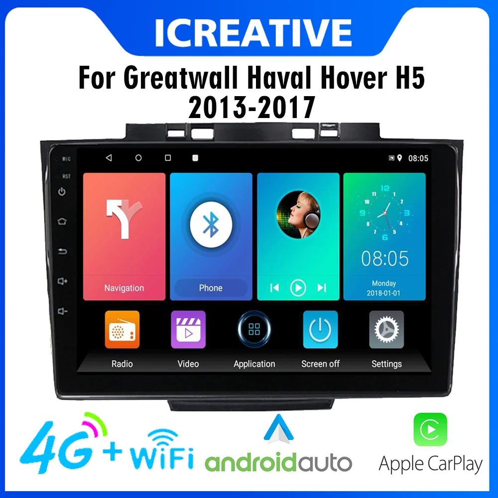

2 Din 9 Inch 4G Carplay Car Stereo Android WIFI GPS Navigation Multimedia Player For Greatwall Haval Hover H5 2013-2017