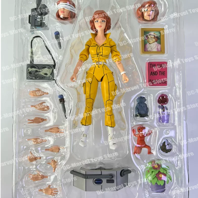 Neca версия 2 0 желтая одежда женский репортер черепашки Tmnt аниме фигурка куклы