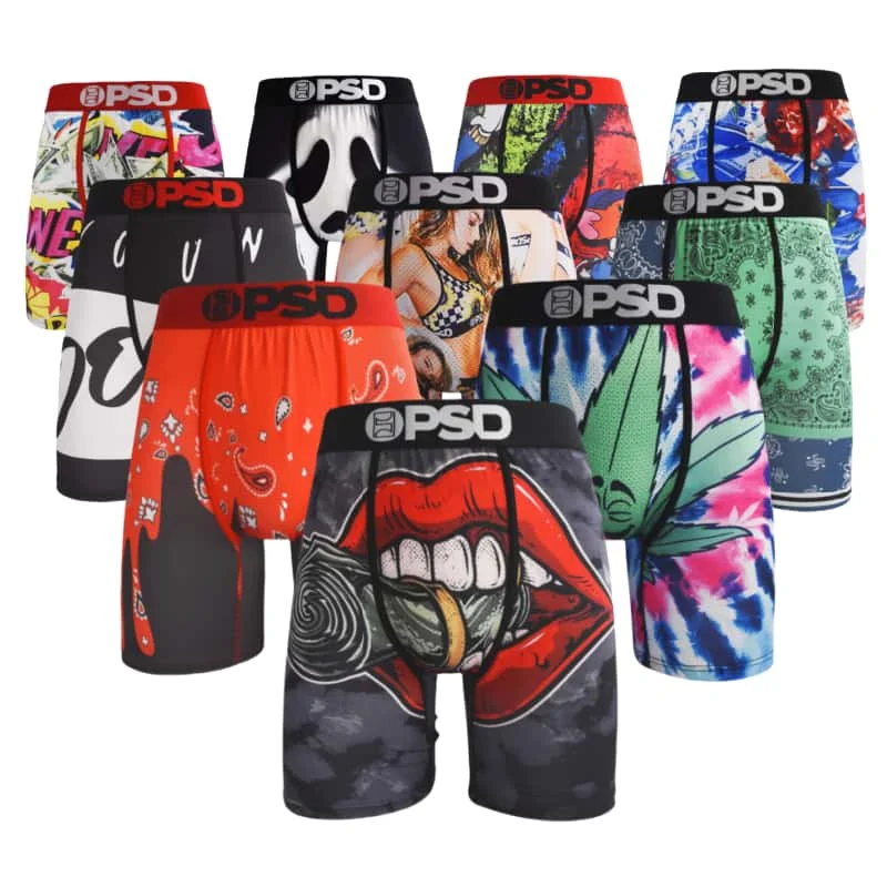 Men Underwear Breathable Sexy Men's Panty Lingerie Underpants Male Plus Size Fashion Shark Print Boxer Briefs Trunks