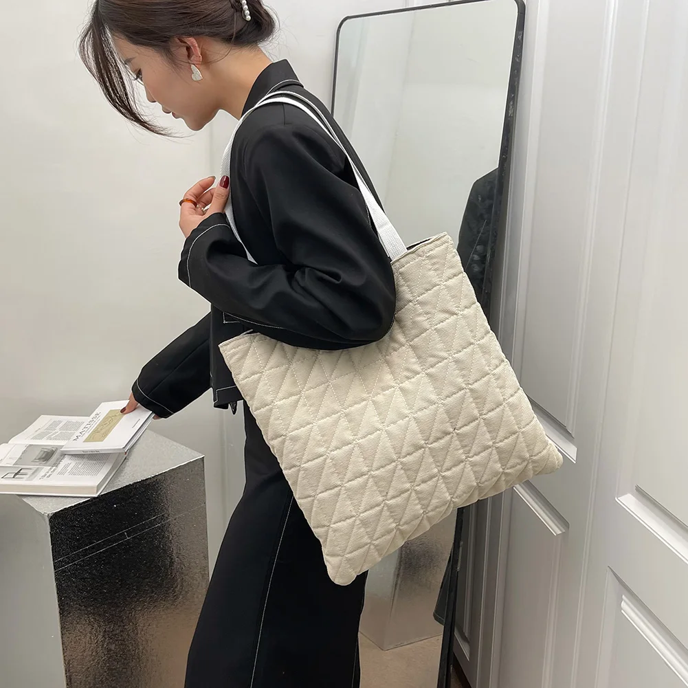 

Новинка 2022, сумки с ручками, прошитая большая женская сумка с клетчатым узором, модная универсальная сумка для телефона