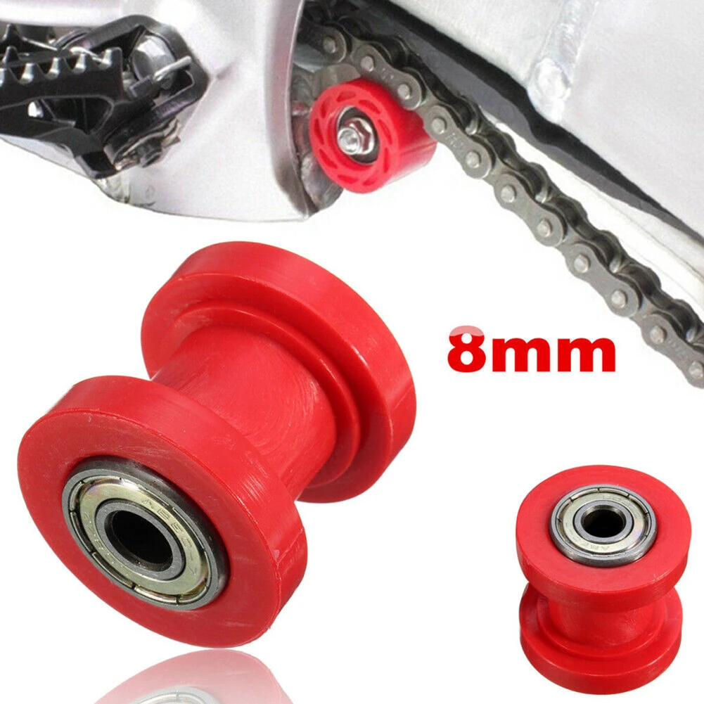 Купи Red Drive Chain 8mm Pulley Roller Slider Tensioner Wheel Guide Drive Belts Dirt Street Bike Motorcycle за 167 рублей в магазине AliExpress