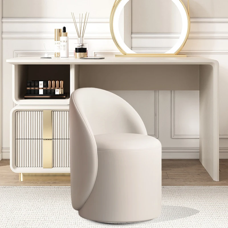 

Bedroom Makeup Chair Backrest Makeup Stool Light Luxury Chairs Home Bedroom Vanity Chair Simple Dresser Stool Accent Chairs