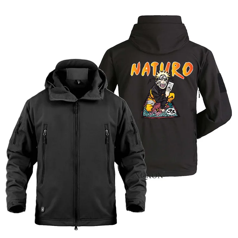 

Mens Fashion Clothing Trends Funny Man Coat Jackets Japanese Anime Cartoon Military Outdoor Waterproof SoftShell Jackets for Men