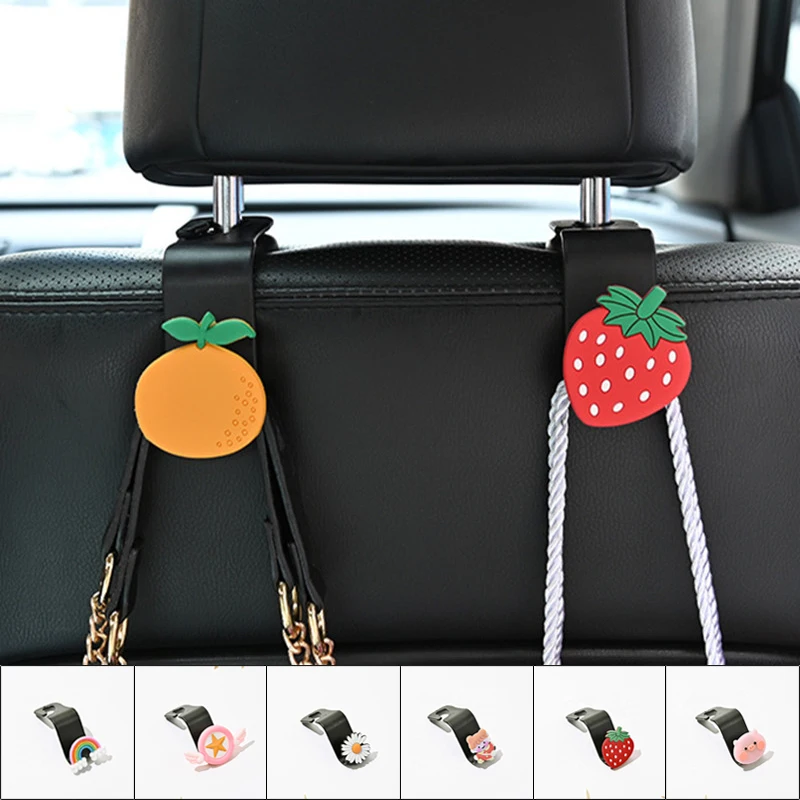 

Creative Car Hook Cartoon Cute Rear Seat Back Hanging Hooks Automobile Headrest Mount Storage Holder Cars Interior Accessries