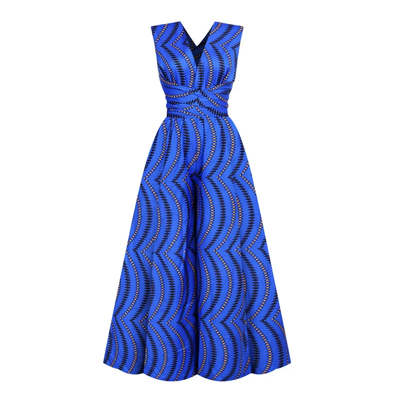Модный сексуальный Африканский комбинезон в стиле бохо женское платье макси