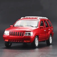 132 scale diecast jeeps grand cherokee replica model car with 6 openable doors pull back function music light boys toys gift