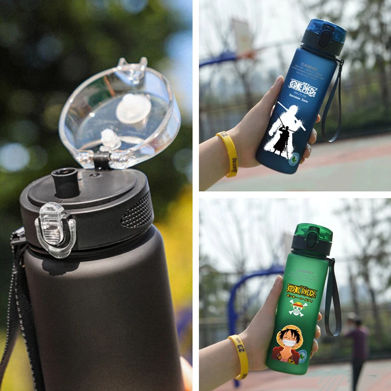 

560Ml Anime One Piece Trafalgar Law Luffy Roronoa Zoro Summer Large Capacity Sports Water Cup Personality Fashion Pc Model Gift