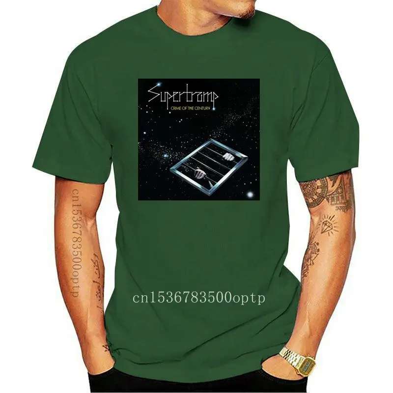 

Camiseta negra de manga corta con estampado de la banda de Supertramp, S-2Xl ropa personalizada de talla, novedad