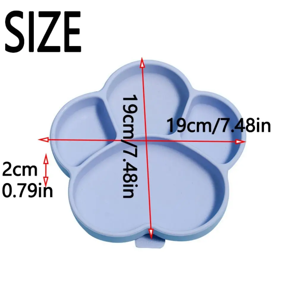 Набор силиконовой посуды кошачий коготь противоскользящая разделенная