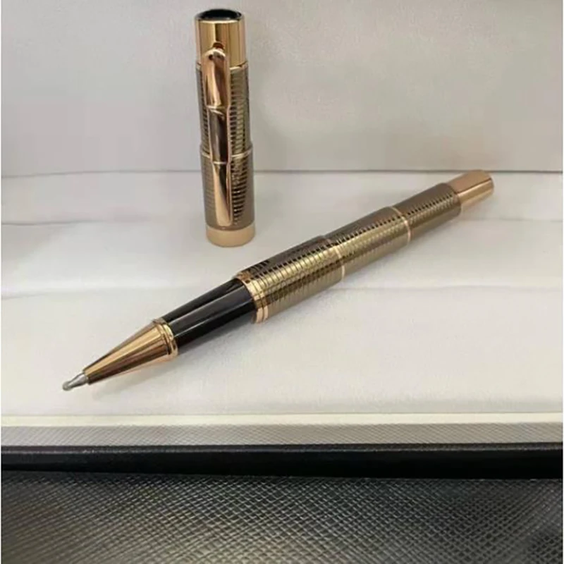 Роскошные металлические черные розовые золотые шариковые ручки MB с бамбуковым