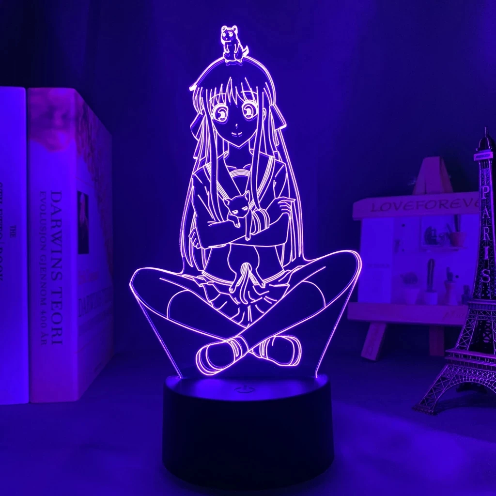 

Anime Led Light Fruits Basket Tohru Honda for Bedroom Decor Night Light Birthday Gift Kids Room 3d Desk Lamp Manga Fruits Basket