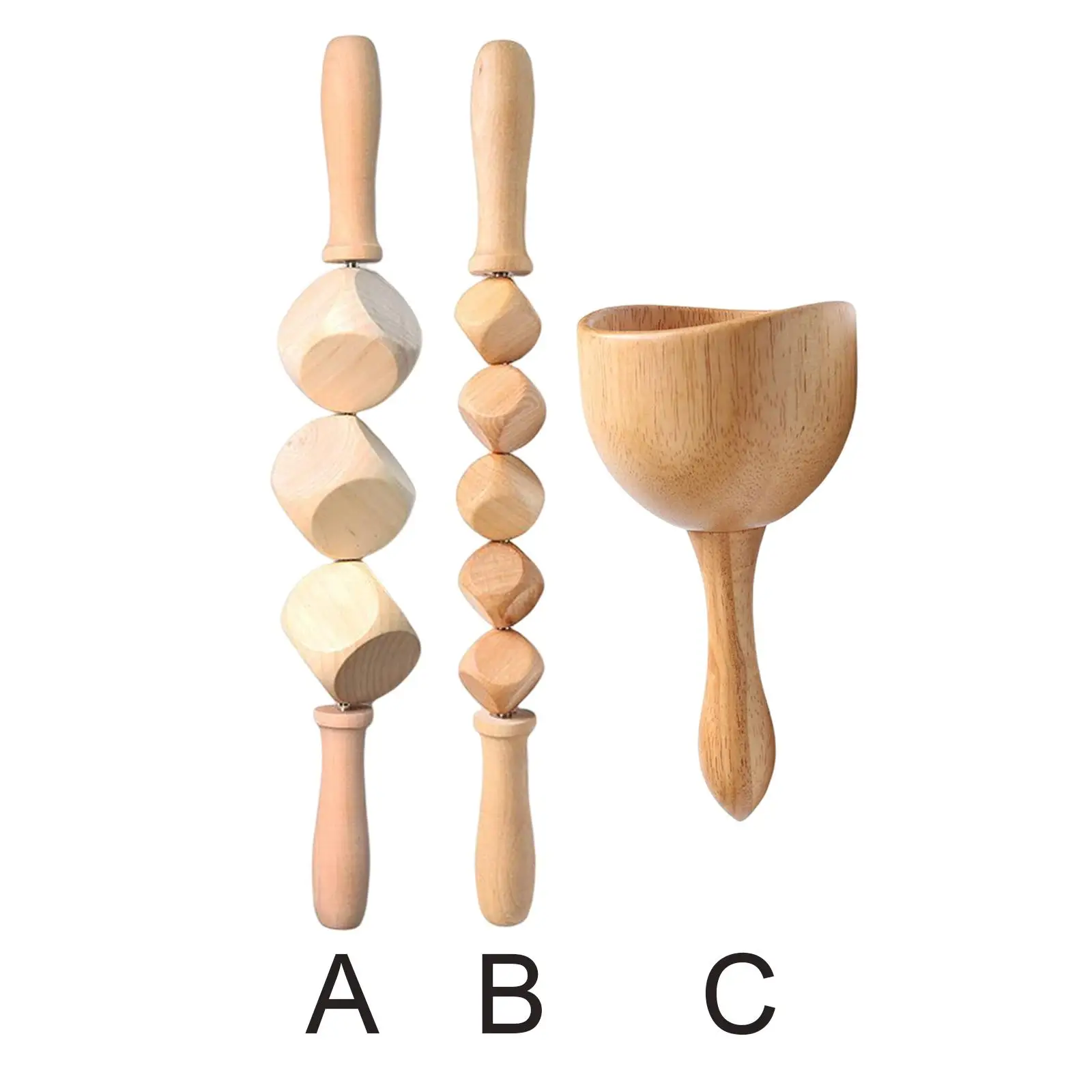

Professional Massage Roller Wood Handle Massage Stick Durable