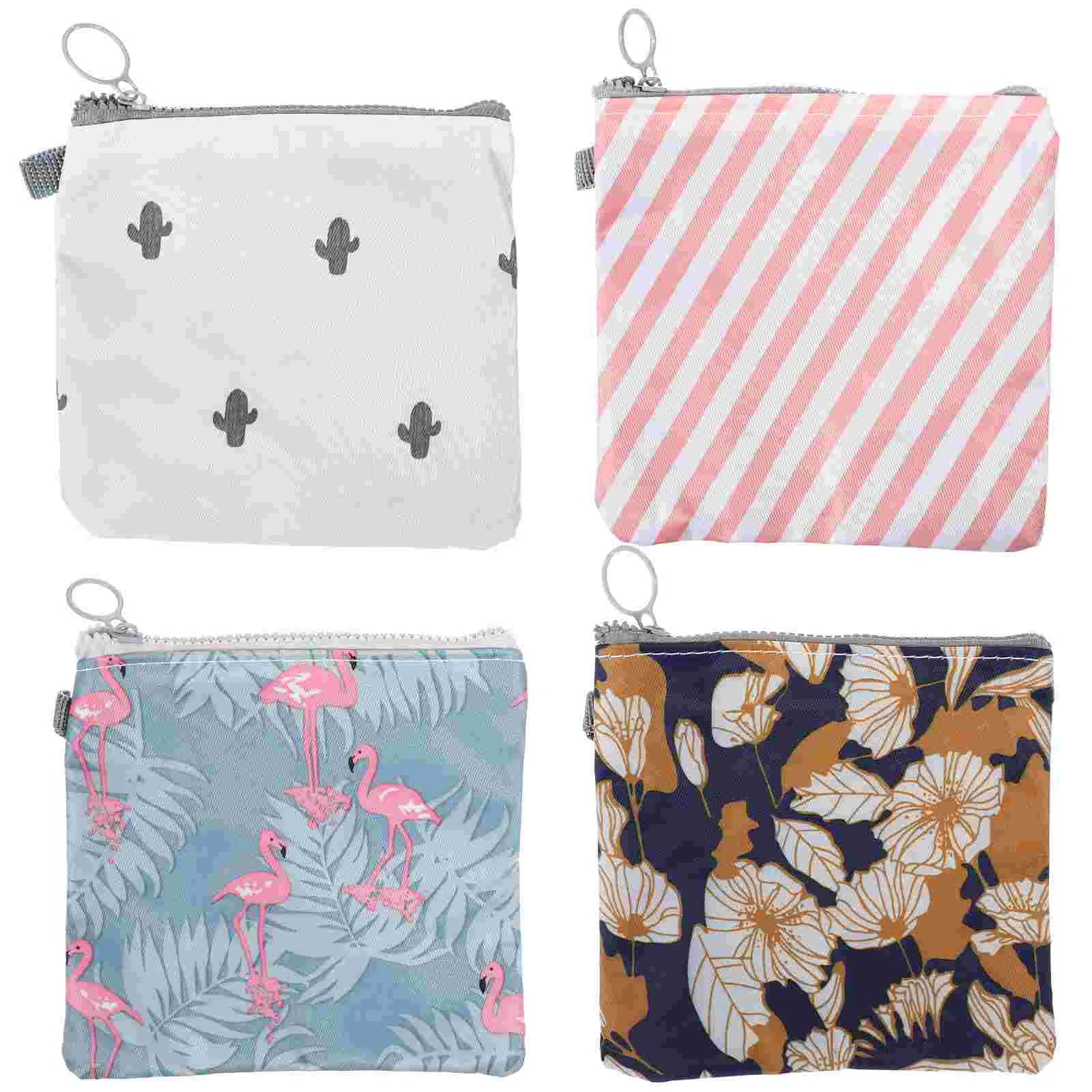 

4 Sanitary Napkin Storage Bags Sanitary Napkin Pads Zipper Storage Bags for and Teen