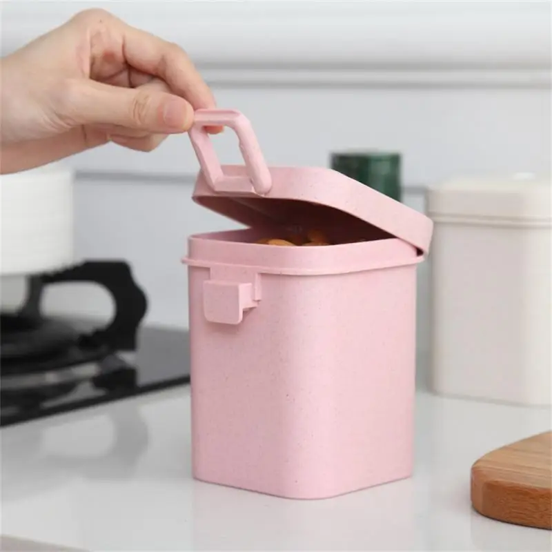 

Wheat Soup Cup Durable Storage Cup Insect-proof 600ml 600 Ml Microwave Cup Drinking Utensils Popular Leak-proof Soup Cans Square