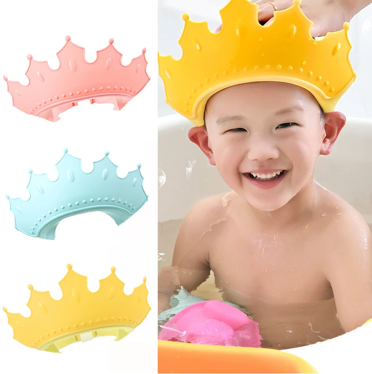 

Adjustable Crown Baby Shower Hat Wash Hair Shield Shampoo Cap for Baby Bath Ear Protection Safe Children Shower Head Cover