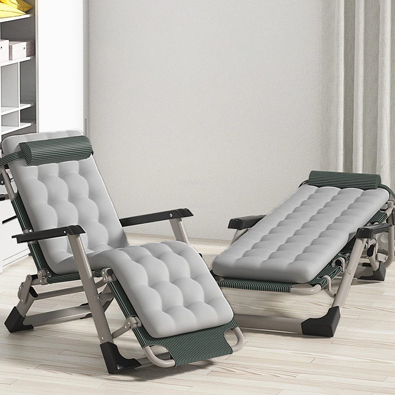 

Stainless Retractable Portable Folding Beds Recliner Modern Household Foldaway Single Bed Nap Simple Escort Lit Pliant Furniture