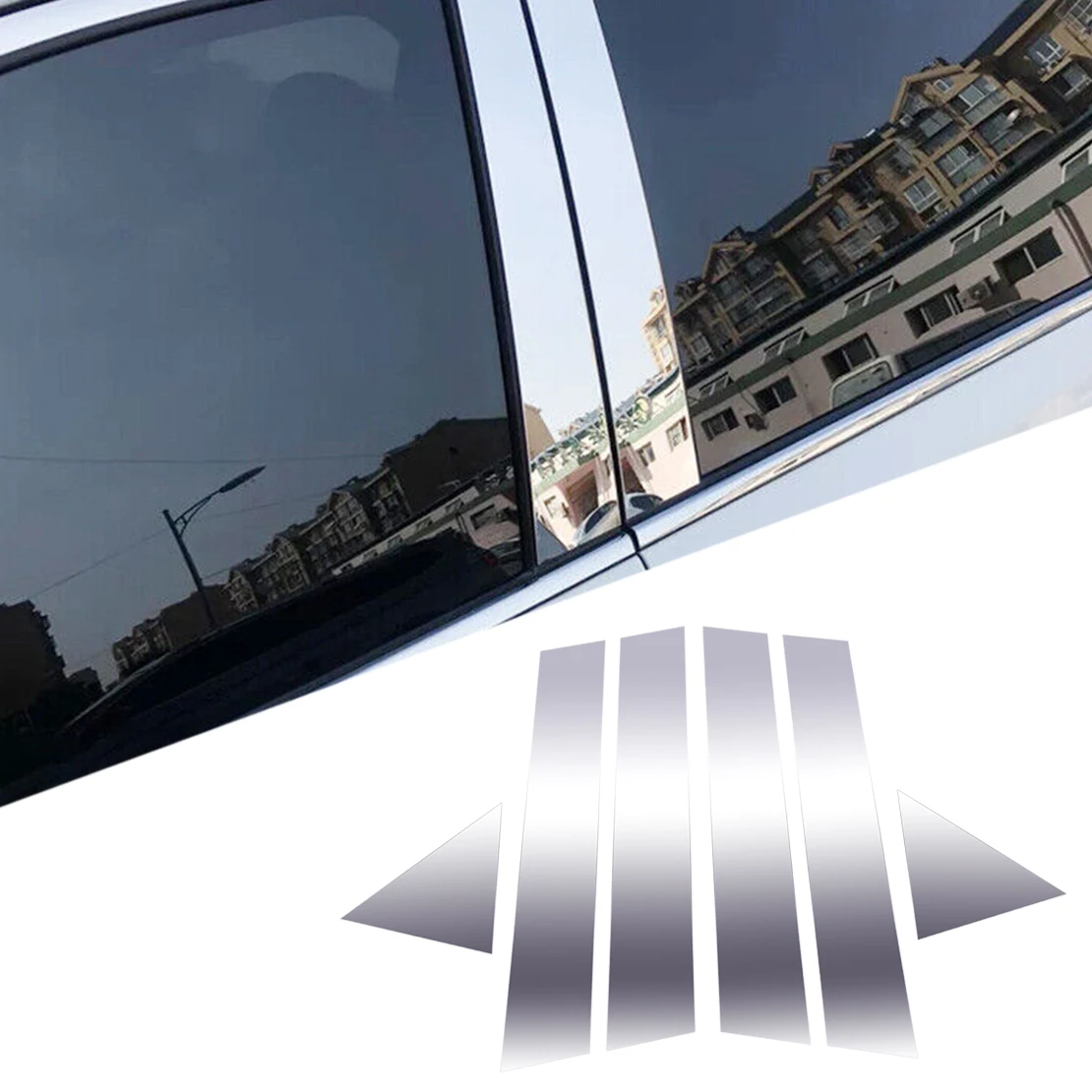 

Набор накладок на дверные стойки автомобилей, комплект накладок для Chrysler 300 300C Dodge Magnum 2005 2006 2007 Серебряный Поликарбонат