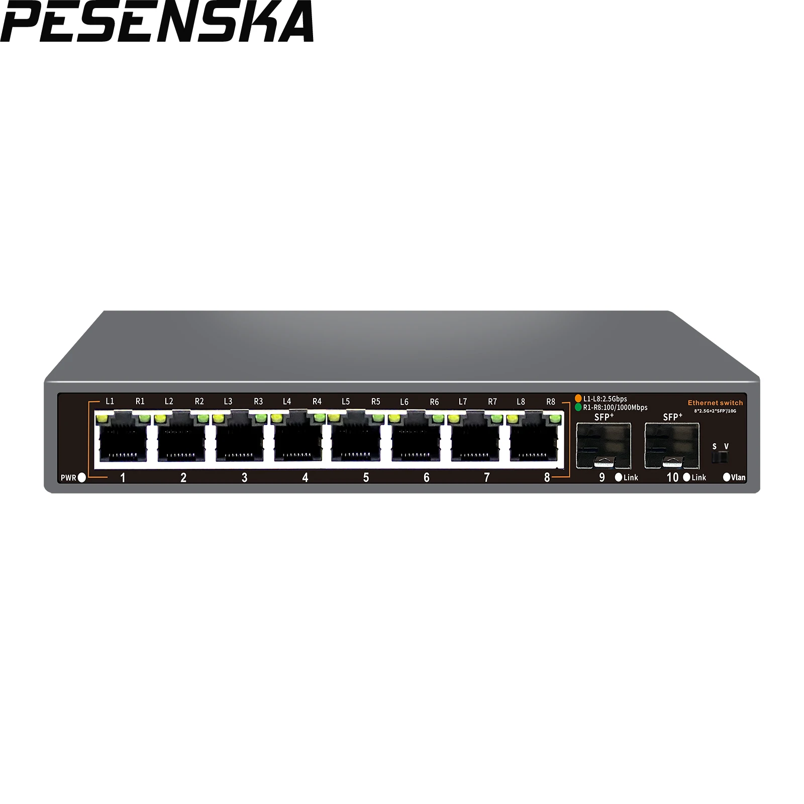 

PESENSKA 10-портовый 2.5G коммутатор