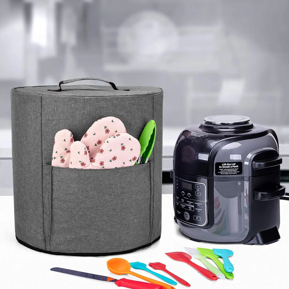 

Air Fryer Dust Cover Protective Cover Household Kitchen Pot Storage Cover Oxford Cloth Gray