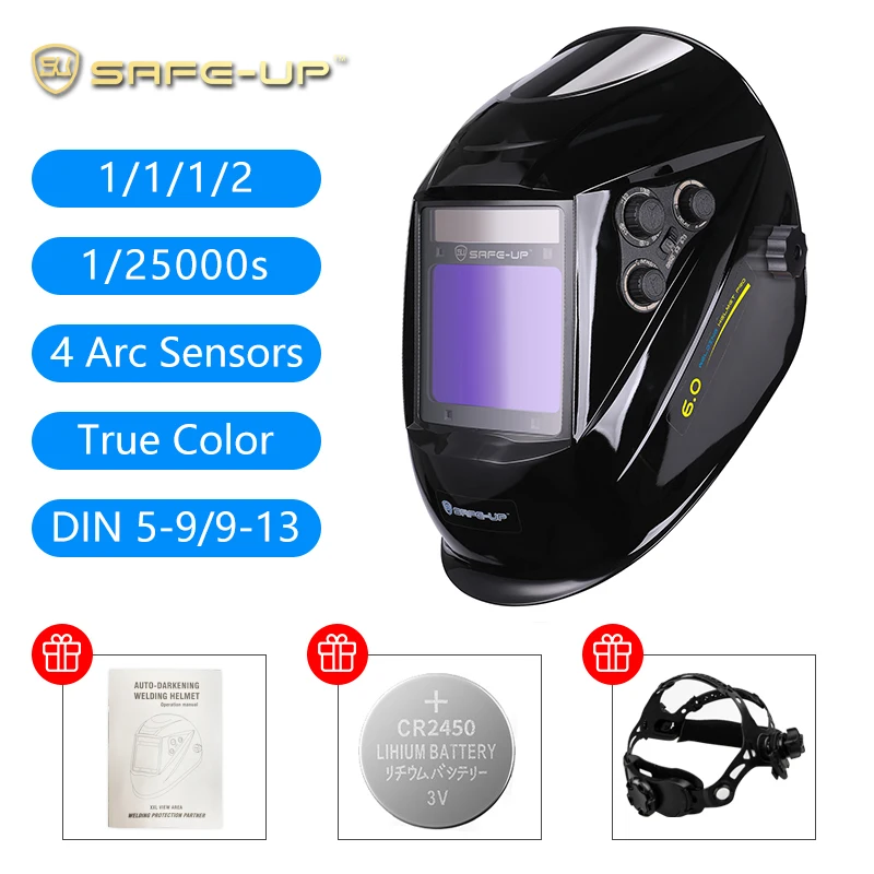 

SAFEUP Сварочная маска с автозатемнением 4 датчика