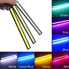 2 шт., Автомобильные дневные ходовые огни, водонепроницаемые алюминиевые светодиодные противотуманные фары для стайлинга автомобиля, ультра яркие COB 17 см, 12 В