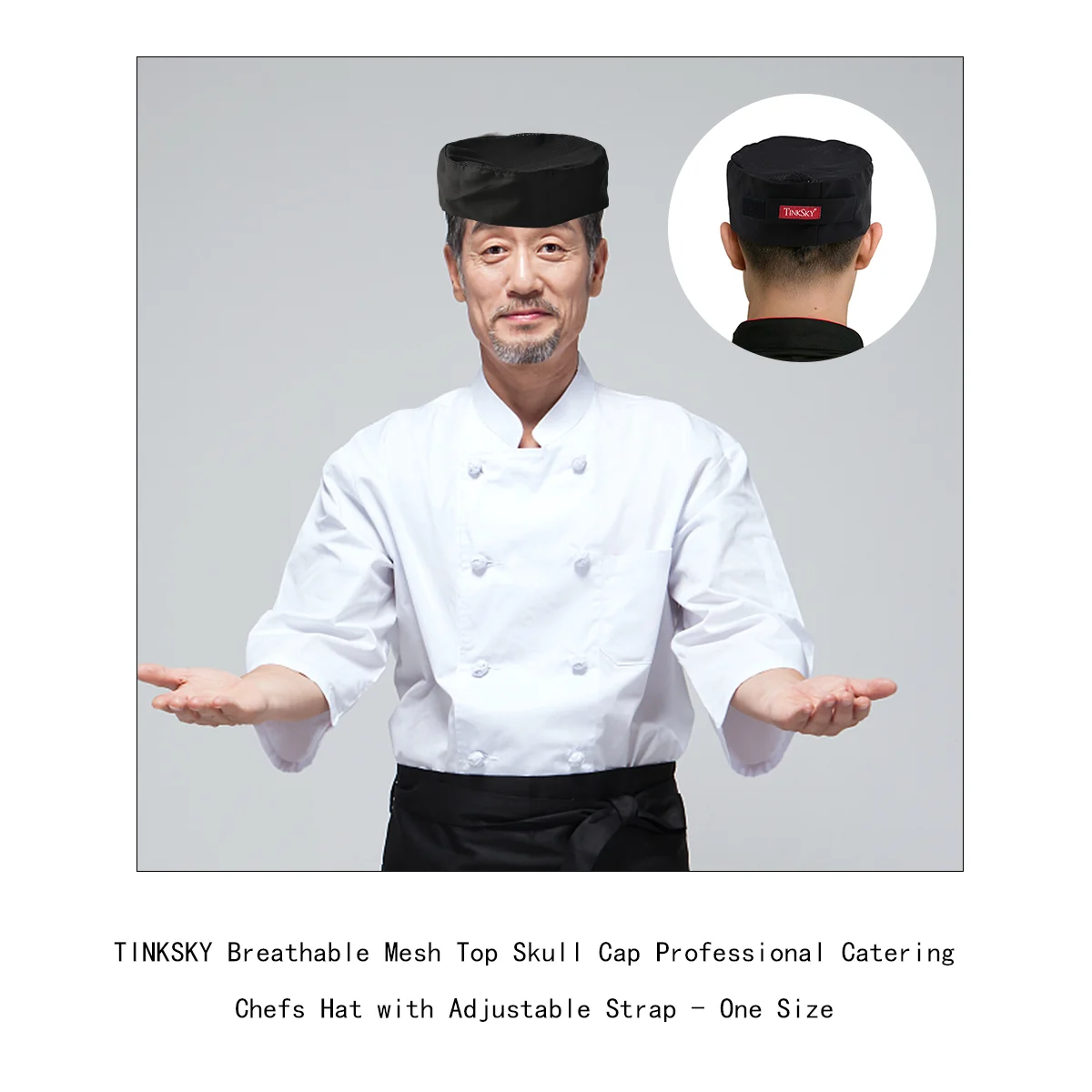 

Головной убор сетчатая Кепка профессиональная шапочка для шеф-повара, для приготовления еды, цвет черный