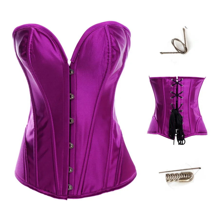 Корсет в стиле стимпанк со стальными костями корсет под грудью топ черный