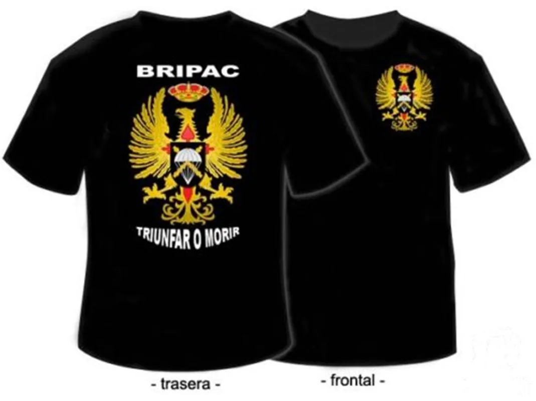 Camisetas Militares: Brigada Paracaidista "Triunfar O Morir" para hombre, Camisetas informales de manga corta de algodón con cuello redondo para verano