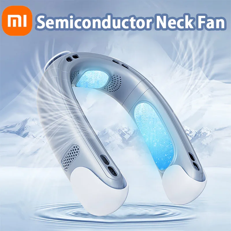 Xiaomi Hanging Neck Fan 5000mAh Mini USB Rechargeable Portable Fan Fast Air Cooling Bladeless Mobile Fans Outdoor Cooler