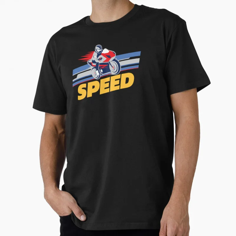 Фото Футболка Speed 0430 Cafe racer в подарок для мотоциклистов, 100% хлопок, с круглым вырезом, с короткими рукавами, с графическим принтом, все размеры S-6XL №1
