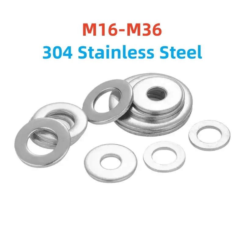 M16-M36 Плоская шайба из нержавеющей стали 304 металлическая прокладка стандартное