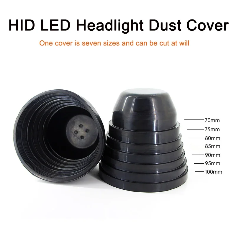 

1 шт. H4 H7 HID светодиодный колпачок для фар, уплотнительный пылезащитный колпачок, резиновые водонепроницаемые пылезащитные колпачки для автомобильных фар 70 мм 75 мм 80 мм 85 мм 90 мм