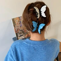 2022 new butterfly hair claw spring womens large hairpin barrettes super fairy claws gripper hair clip for girls wild headdress