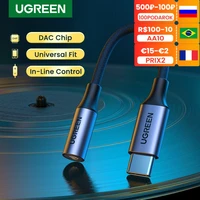 ugreen dac chip usb c to 3 5mm headphone adapter type c to 3 5 aux audio cable for xiaomi samsung galaxy ipad pro google pixel