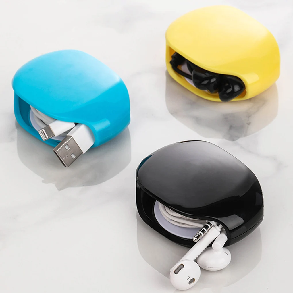 

Cable Roll Plastic Wire Management Winder Portable Phone Earphone Cord Organizer Supplies Yellow