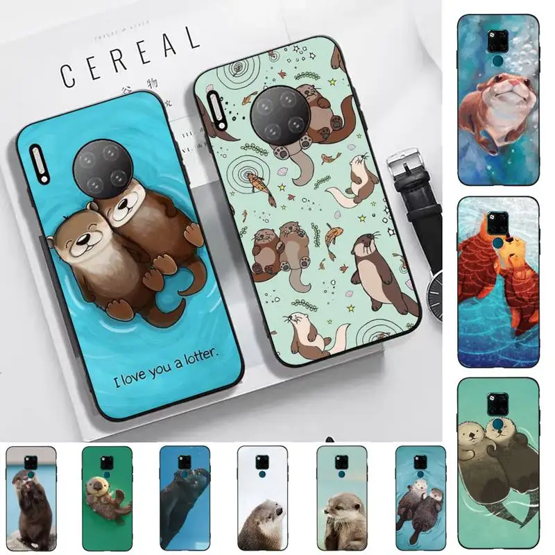

Cute Otter Lutra lutra Phone Case for Huawei Mate 20 10 9 40 30 lite pro X Nova 2 3i 7se