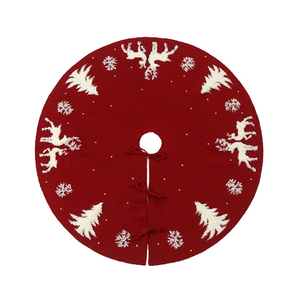 Юбки для рождественской елки акриловая 3D юбка с узором лося и снега коврик