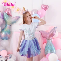 vikita girls clothing sets summer short sleeve t shirt tutu skirt 2pcs for kids clothing sets kids clothes fashion outfits
