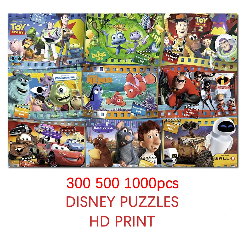 

Disney Animation Classical Cartoon Movie Splicing Image 300 500 1000Pcs Puzzle Paper Jigsaw For Kids Teens Adults Gift Friends