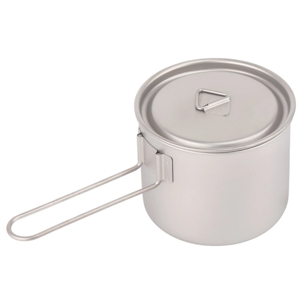 

Camping Hiking Outdoor Tableware Pot With Lid Handle Camping Cooking Supplies Mug Bottle Pot With Lid Handle Sporting Goods
