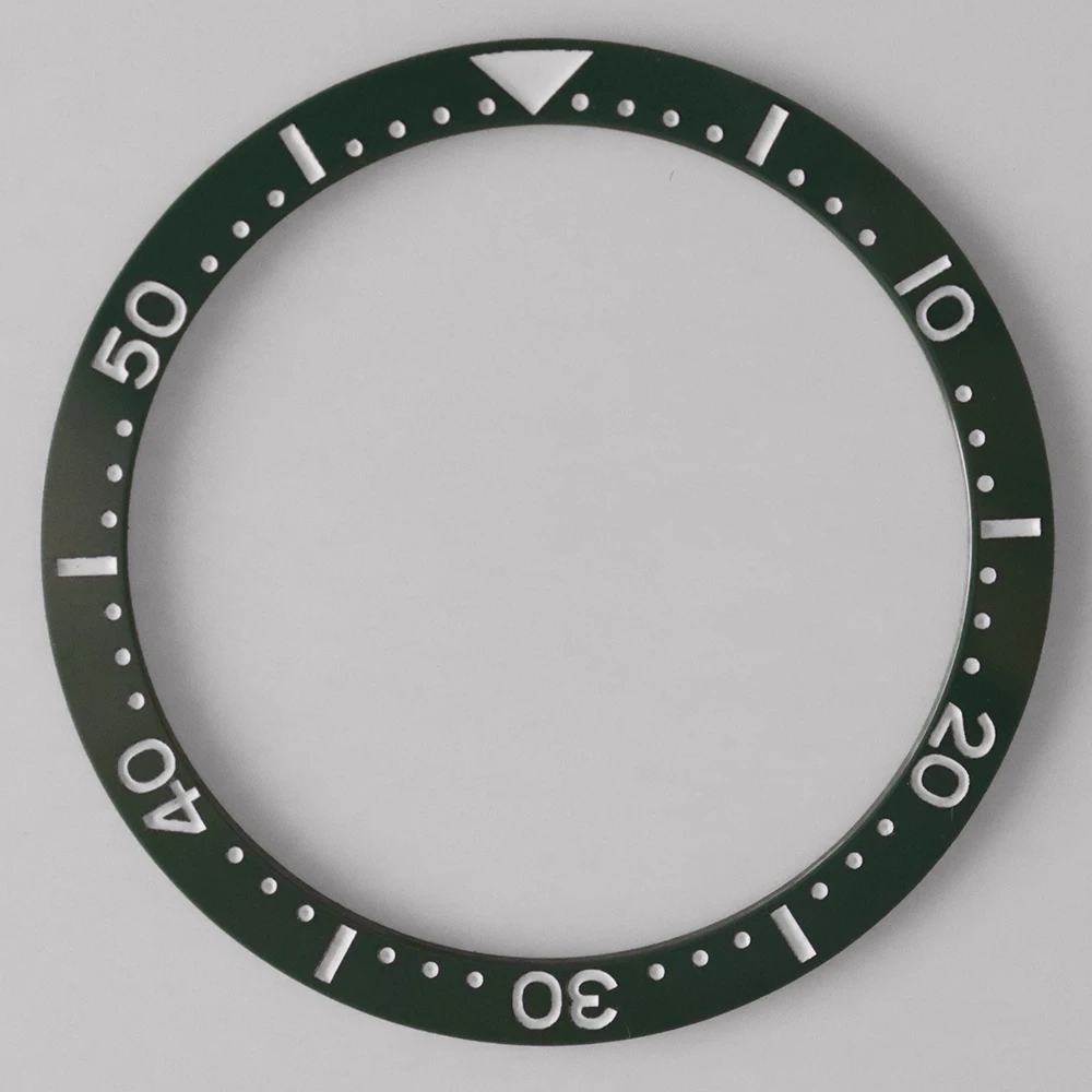 New NH35 Bezel 38mm Flat Ceramic Bezel High Quality Men's Watch Components Bezel Luminous Green Light Tuna Watch Accessories